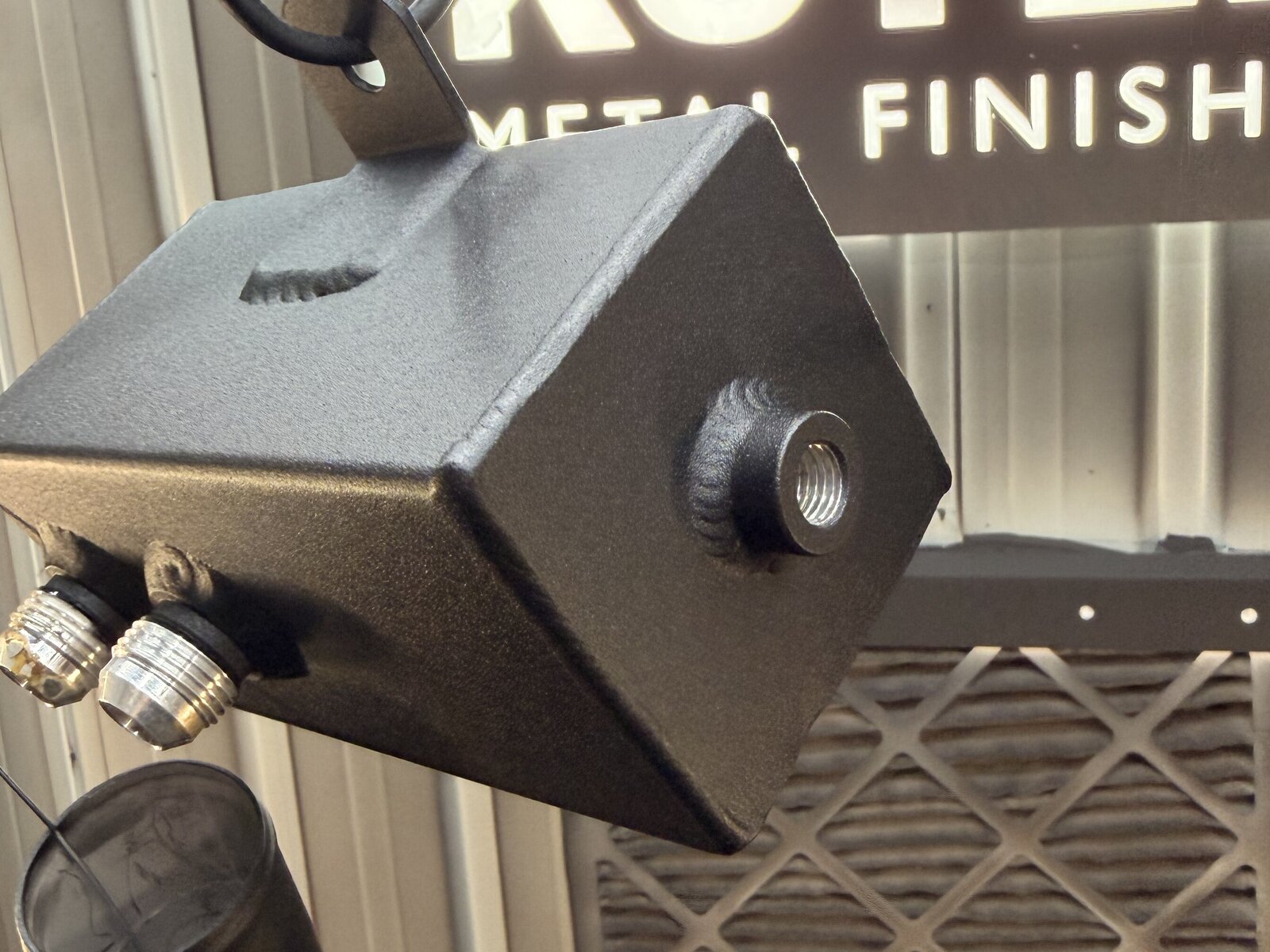 Powder-coated finish